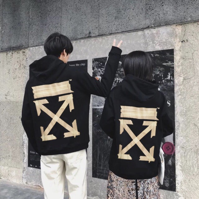 Áo hoodie sweater nỉ off white băng dính unisex form rộng freeship toàn quốc M109 | BigBuy360 - bigbuy360.vn