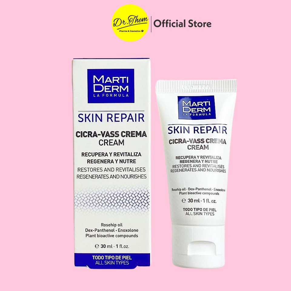 ✅[CHÍNH HÃNG] Kem Dưỡng MARTIDERM Skin Repair Cicra Vass Cream - Tái Tạo và Phục Hồi Da Nhạy Cảm 30ml - Marti Derm