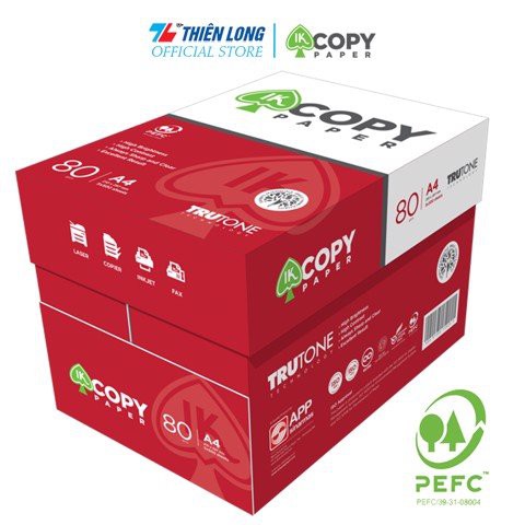 Ream giấy A4 80 gsm IK Copy (500 tờ) - Hàng nhập khẩu Indonesia