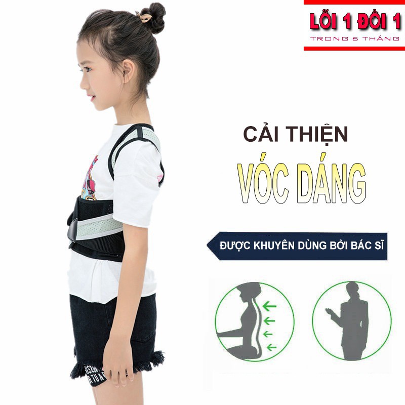 Đai Chống Gù Lưng . Áo Chống Gù Lưng Chọn Size Theo Chiều Cao, Cân Nặng Cho Trẻ Em, Người lớn