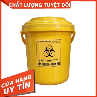THÙNG RÁC NHỰA Y TẾ 6 LÍT NẮP  XOAY Siêu Rẻ