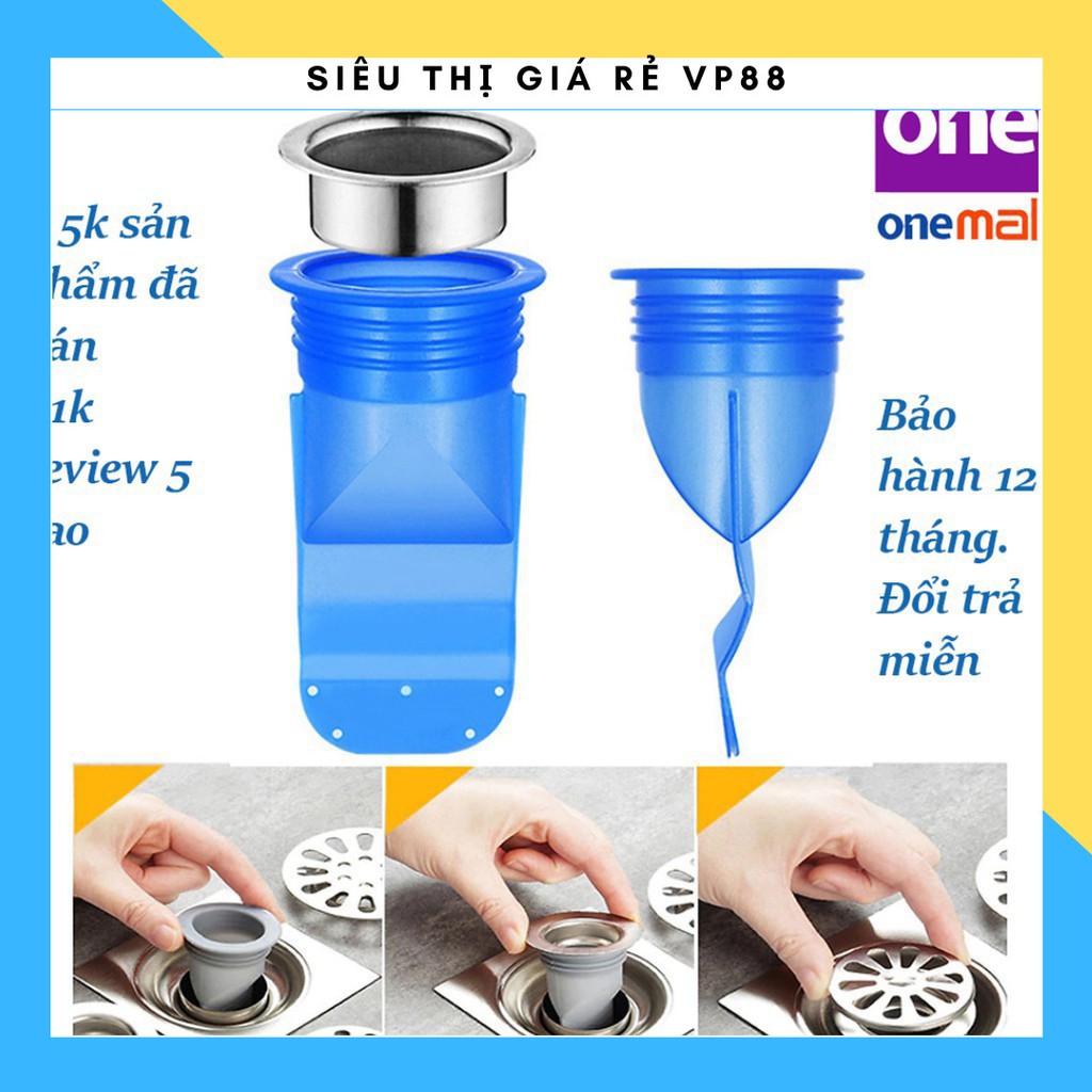 Phụ kiện Silicone lắp thoát sàn chống mùi hôi ngăn vi khuẩn trào ngược lên, ngăn mùi hôi nhà vệ sinh 88146