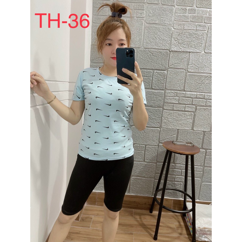 Đồ bộ mặc nhà dễ thương - Đi dạo -  Mẫu mới thun Cotton Free size dưới 55kg