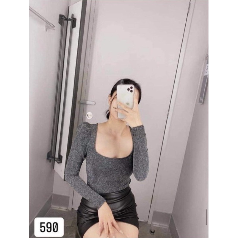 Áo Hm nhũ cổ vuông có sẵn | BigBuy360 - bigbuy360.vn