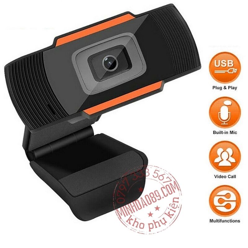 Webcam Máy Tính LaptopLOẠI 1 Livestream Có Mic Full HD PC Gaming 720P High Solution