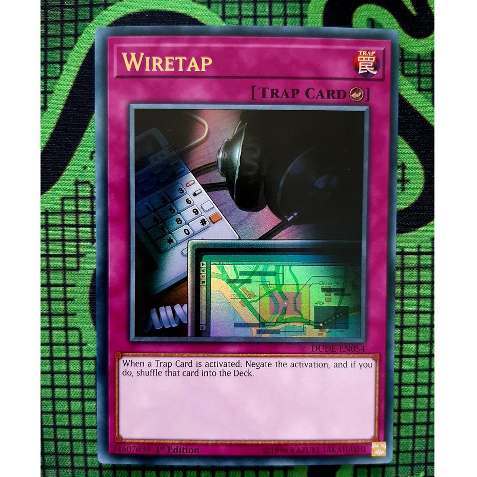 Thẻ Bài Mint90 Yugioh Trap Wiretap - DUDE-EN054 - Ultra Rare