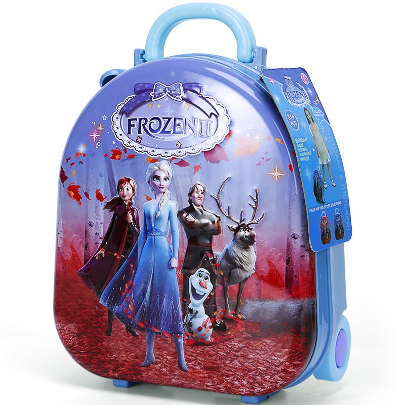 Bộ Đồ Chơi Mỹ Phẩm 2 Món Bằng Hợp Kim Không Độc Hại Hình Công Chúa Elsa Trong Frozen