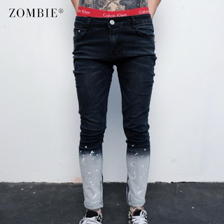 Quần ZOMBIE® Bleached Hem Zips In Black
