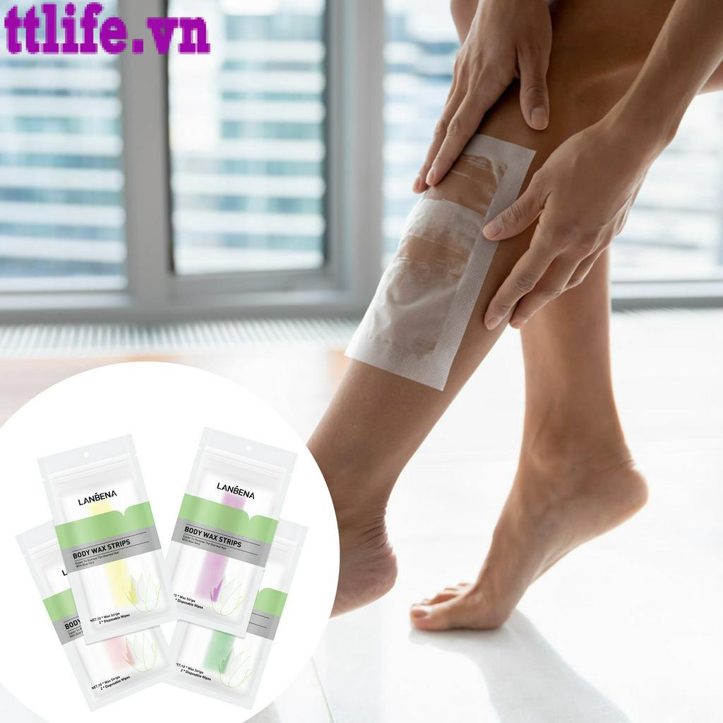 Set 10 miếng wax tẩy lông tiện dụng cho toàn thân Sáp wax lông cho vùng mặt  miếng chuyên nghiệp kèm gel dưỡng