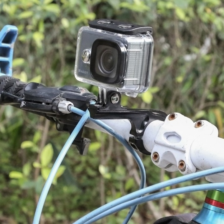 Kẹp ghi đông kim loại nhôm siêu cứng gắn cho GoPro Hero nối dài