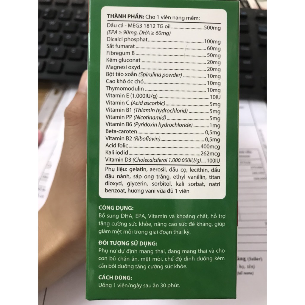 Vitamin tổng hợp cho bà bầu Pregna Diamond 30 viên - Bổ sung vitamin bà bầu sau sinh và trước sinh - Mộc Diệp