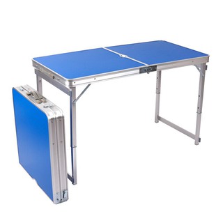 BÀN NHÔM XẾP CẦM TAY DU LỊCH, DÃ NGOẠI NGOÀI TRỜI KIỂU VALI - 60X120CM GẤP ĐÔI