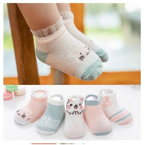 Bán Lẻ 2 đôi tất lưới HQ kids sock mã 2020 dạng lưới cho bé