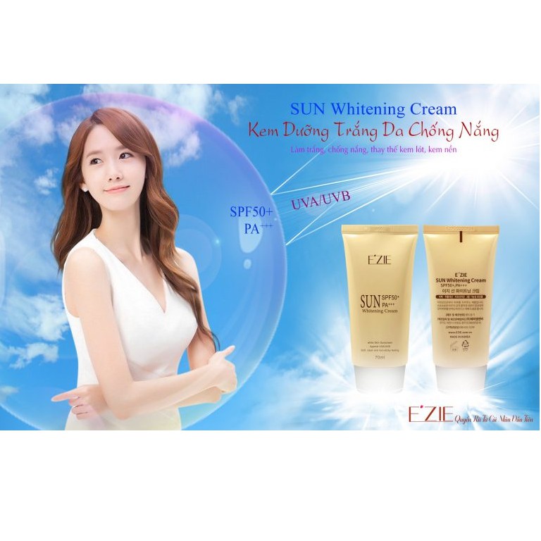 Kem Dưỡng Trắng Da Chống Nắng E'ZIE SUN WHITENING CREAM SPF50+ PA+++