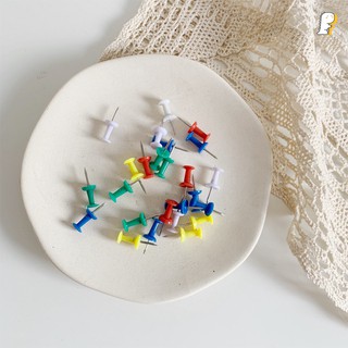 [Hàng có sẵn] Set 50 đinh ghim nhựa mix màu