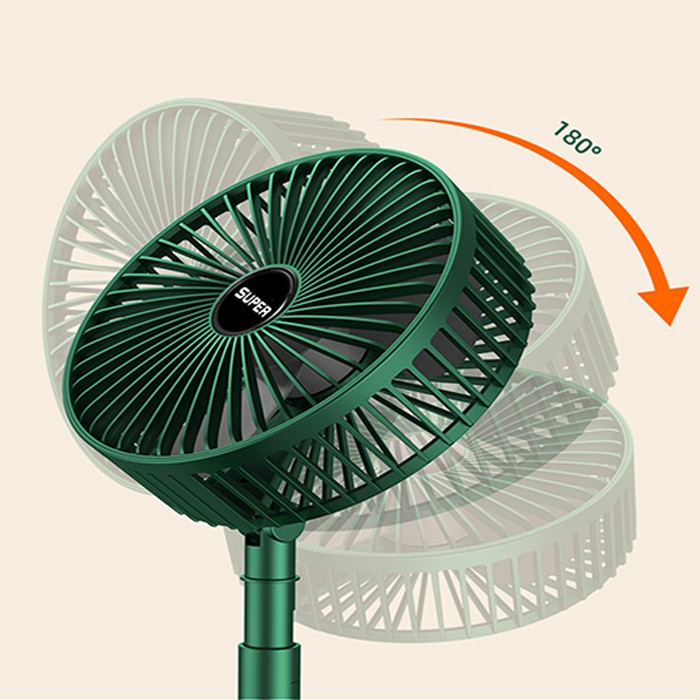 Quạt tích điện cầm tay mini để bàn gấp tròn siêu gọn 3 chế độ gió mạnh pin chạy 6-8 giờ mẫu mới 2021 | BigBuy360 - bigbuy360.vn