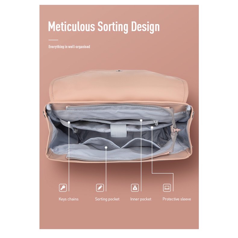 MAH YOUNG Ba lô da PU trẻ trung dành cho nữ-14 inch