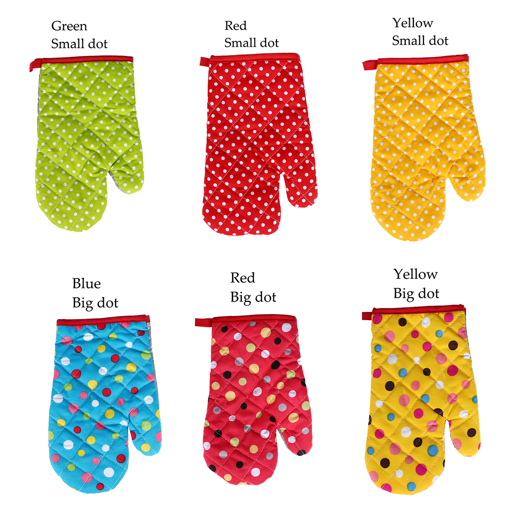 Găng Tay Nấu Ăn Cách Nhiệt Bằng Cotton Nhiều Màu Sắc