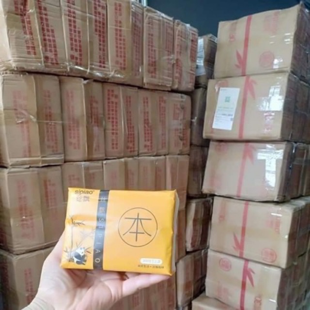 Giấy ăn gấu trúc giấy ăn sipiao thùng 30 gói hàng nhập khẩu chính hãng