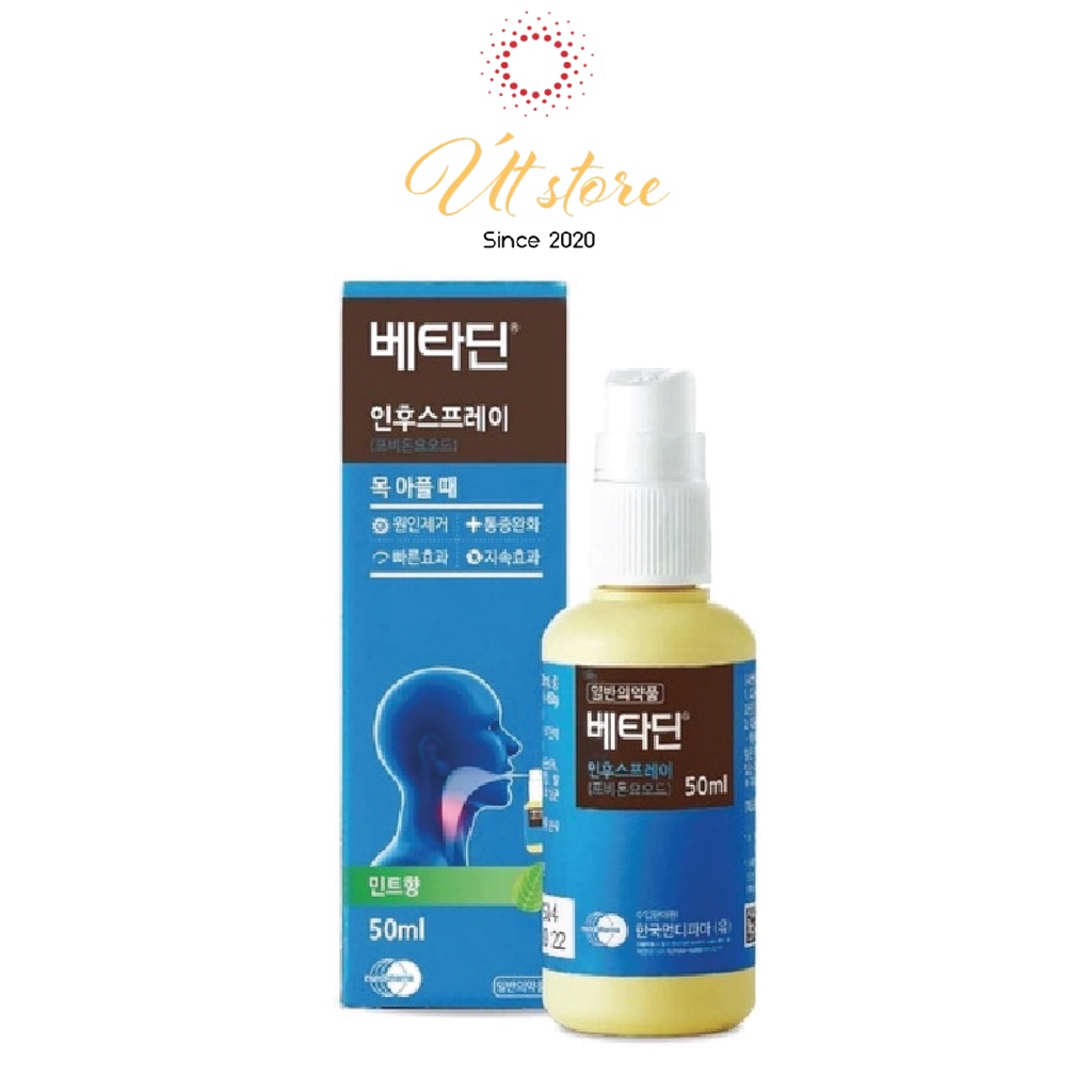 Xịt miệng và cổ họng Betadine Hàn Quốc
