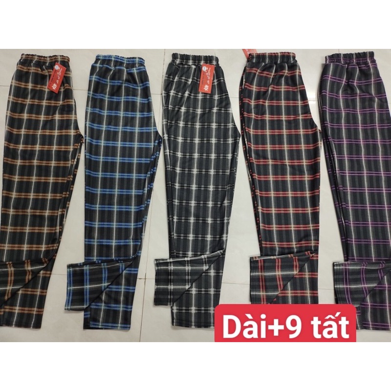 Sét 3 quần thun sọc quần caro co giãn 4 chiều từ 35 kí đến 70 kí MD12 Minh Đạt