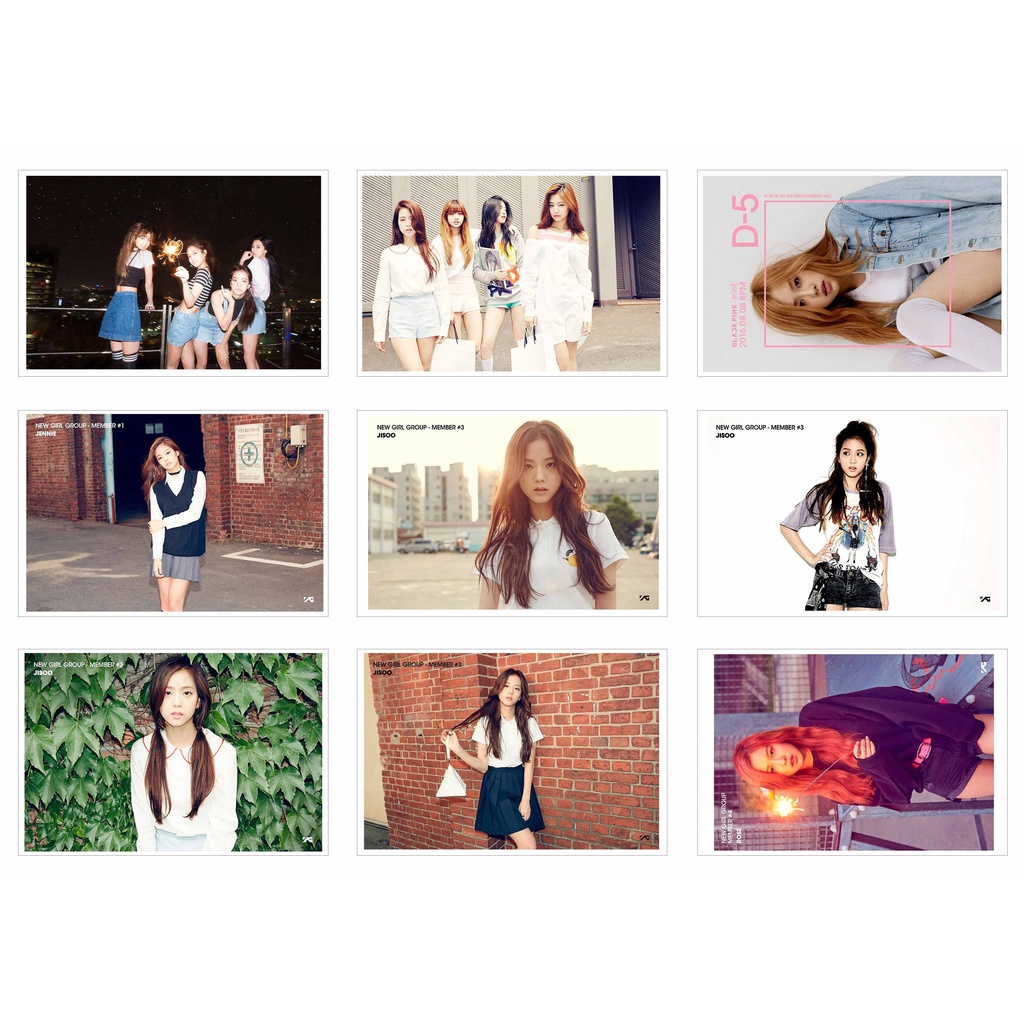[Ép Lụa] Lomo Card 45 Ảnh BLACKPINK - Debut Countdown Teasers
