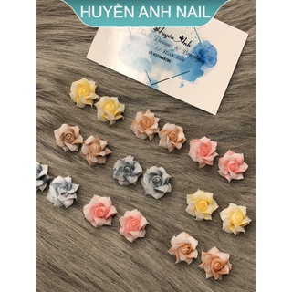 Hoa bột nail - Hồng pháp cánh nhọn SHOP NAIL HUYỀN ANH