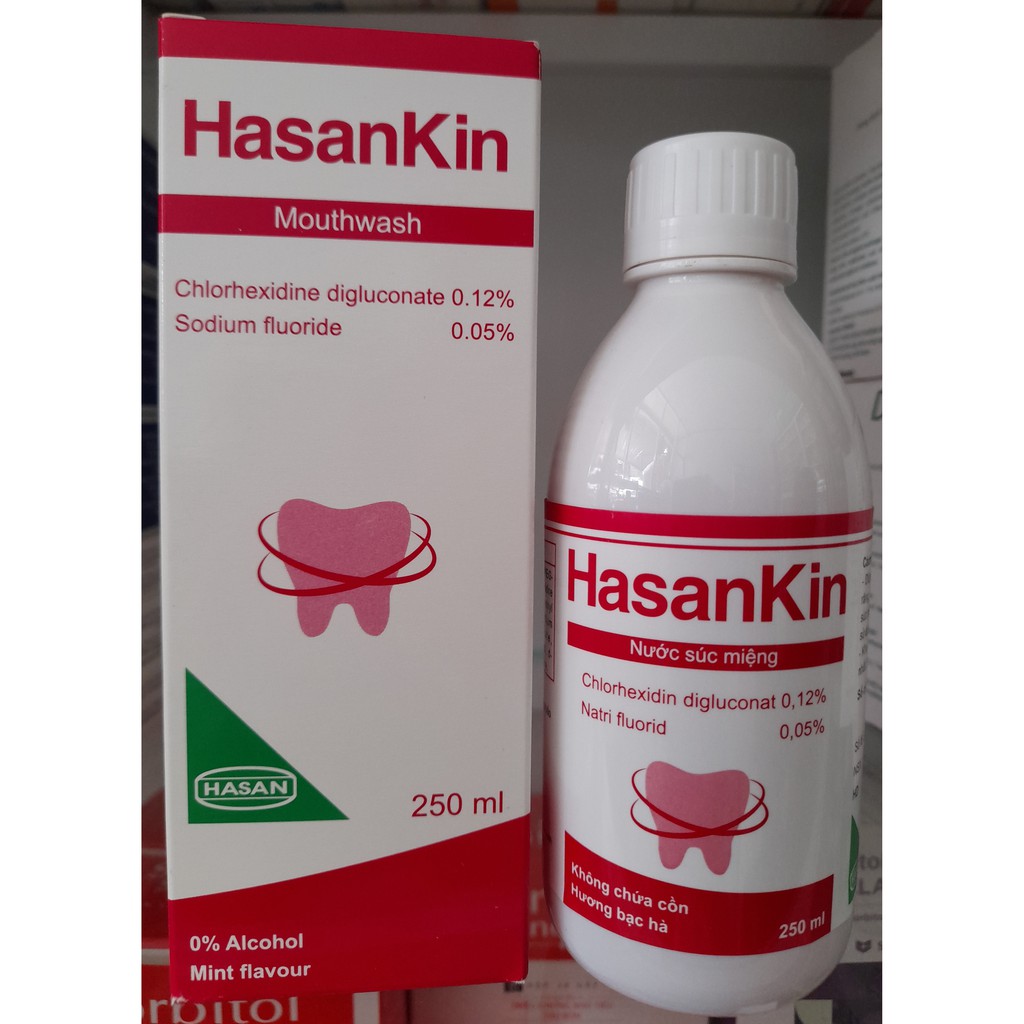 (Hàng chính hãng) HASANKIN nước súc miệng diệt khuẩn 250ml.