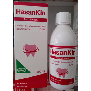 Hasankin nước súc miệng diệt khuẩn 250ml.