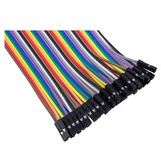 40 pcs 1 Pin Male to Female Jumper Cable 20 cm Long
