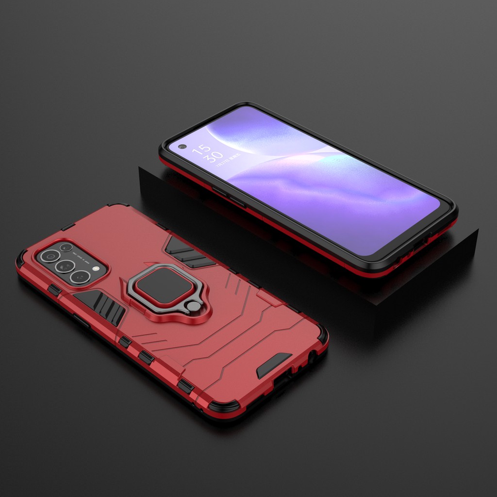 Ốp lưng Iron Man Iring Oppo Reno 5 / Reno 5 5G / Reno 6 5G / Reno 7 5G chống sốc giá đỡ mặt lưng cao cấp