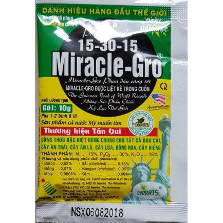 Phân bón lá MIRACLE GRO 15-30-15 gói 10gr