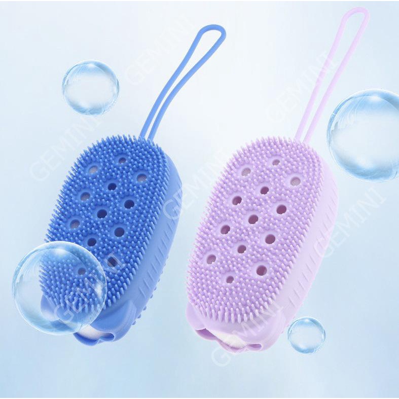 Bàn chải bông tắm massage tạo bọt 2 mặt cọ sạch cơ thể mã BC1 Gemini shop
