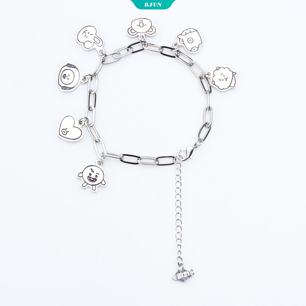 Vòng Tay Trang Sức Hoạt Hình BTS BT21 Bằng Hợp Kim A.R.M.Y