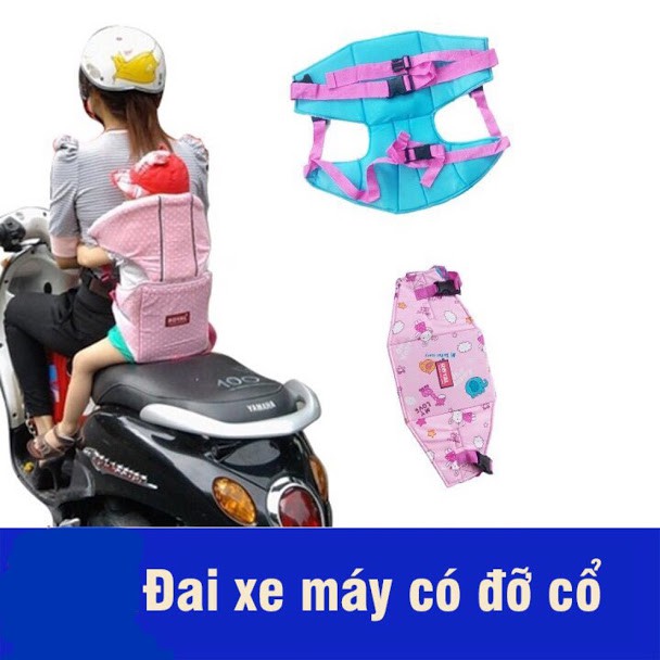 Đai ngồi xe máy Royal có đỡ cổ cho bé