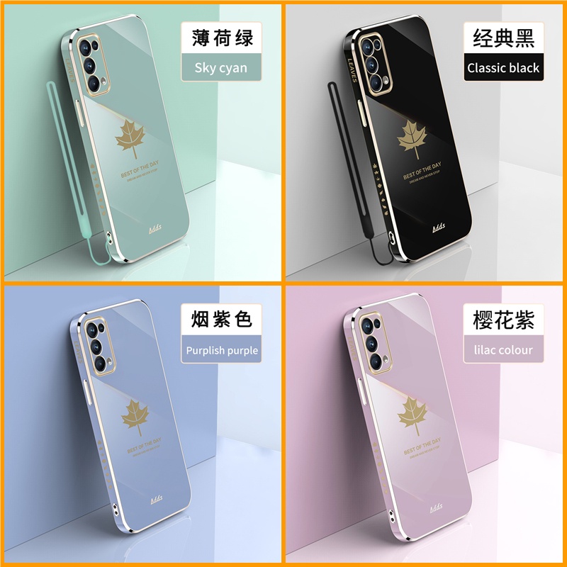 Ốp Lưng OPPO Reno5 Reno6 Reno6Z Reno4 Reno3 Reno4F Reno5F Reno2F Reno2 Ốp Điện Thoại Mềm In Hình Lá Phong Cho xfy
