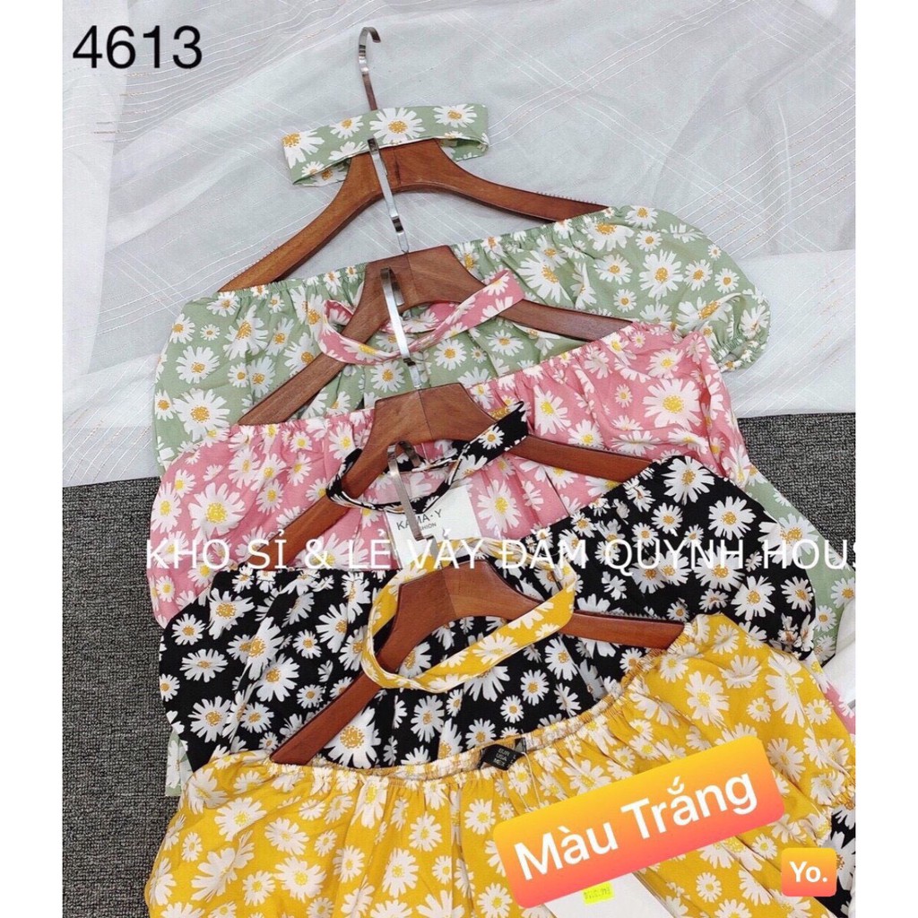 Áo voan hoa babydoll phối đai cổ sành điệu TTSA0295