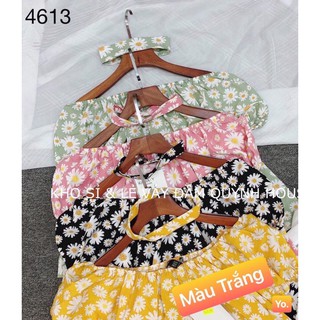 Áo voan hoa babydoll phối đai cổ sành điệu TTSA0295