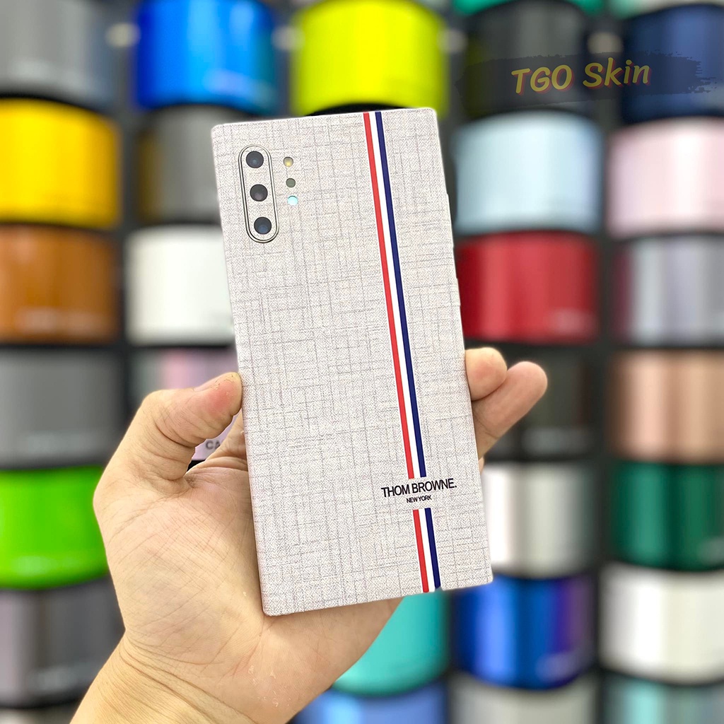 Miếng dán Skin THOM BROWNE iPhone 14 Pro Max / 13 Pro Max / 12 Pro Max / 11 Pro Max / Xs Max in UV cao cấp