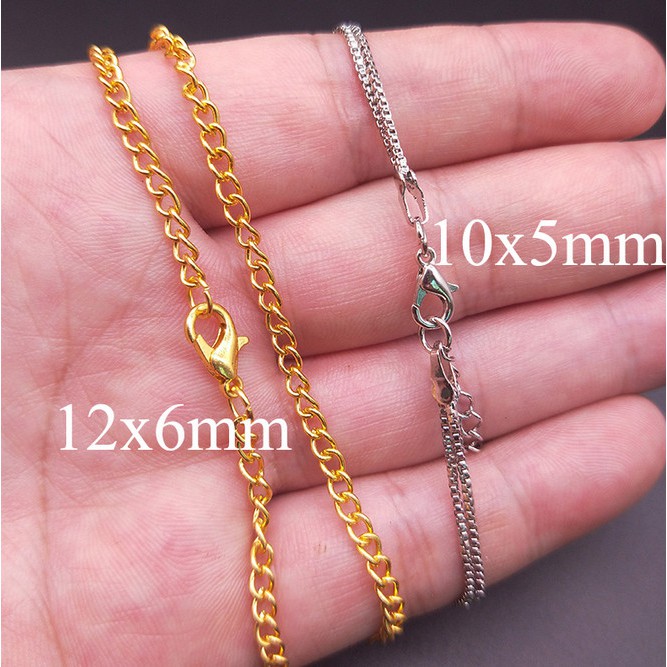 Set 50 Móc Khóa Càng Cua 10 12 14mm Bằng Kim Loại 5MM Làm Trang Sức