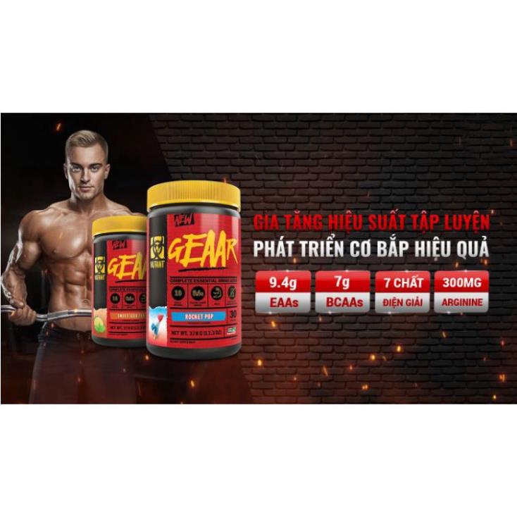 Geaar Mutant Amino acid Eaa Hỗ Trợ Phục Hồi Phát Triển Cơ Bắp Mutant GEAAR - 30 Lần Dùng (378Gram)