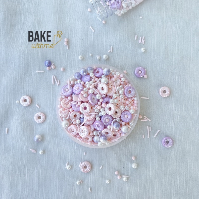 Kẹo bông đường, kẹo trang trí hình donut để trang trí bánh sinh nhật, bánh kem, cupcake, bánh vòng