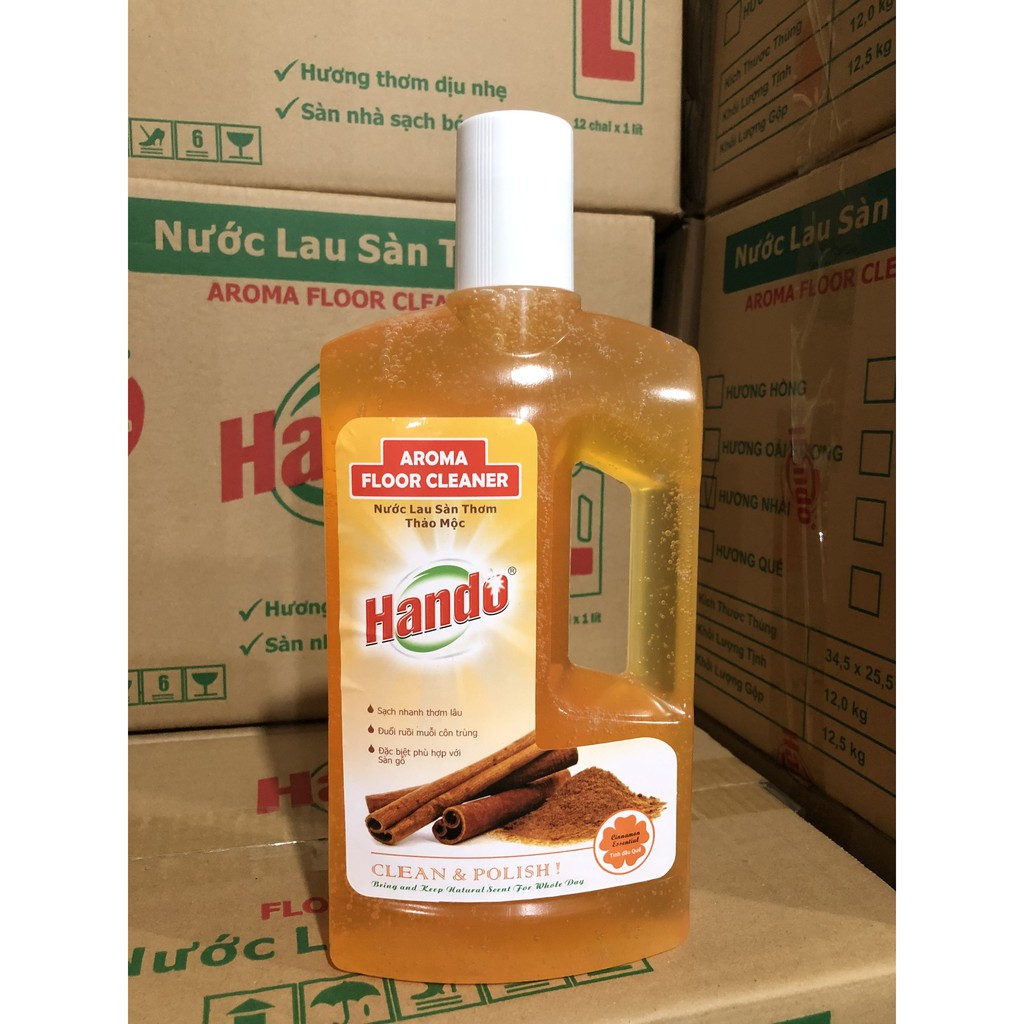 Nước lau sàn đậm đặc siêu sạch Hando 1L Hương quế