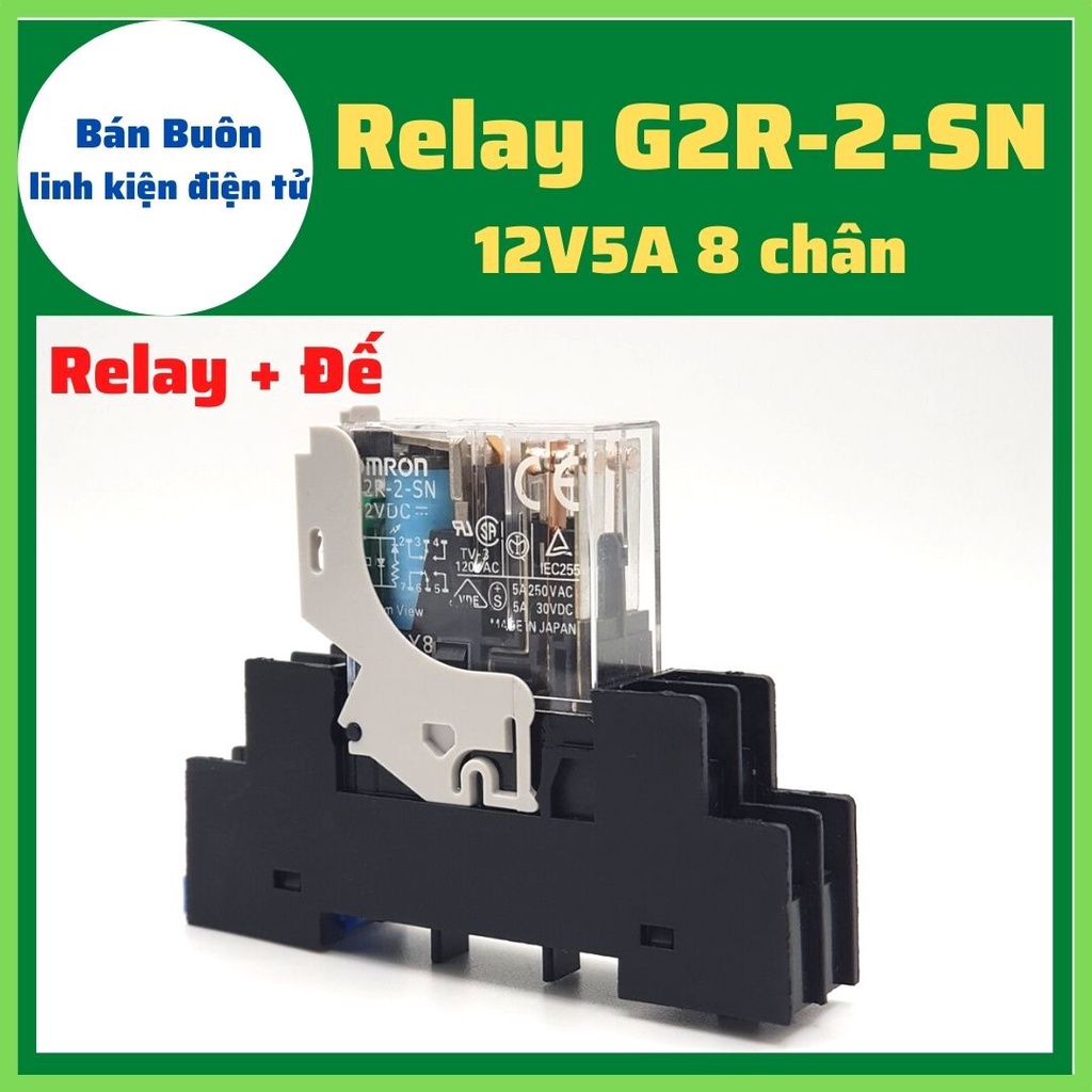 Relay 12V 8 chân, role 12V G2R-2-SN