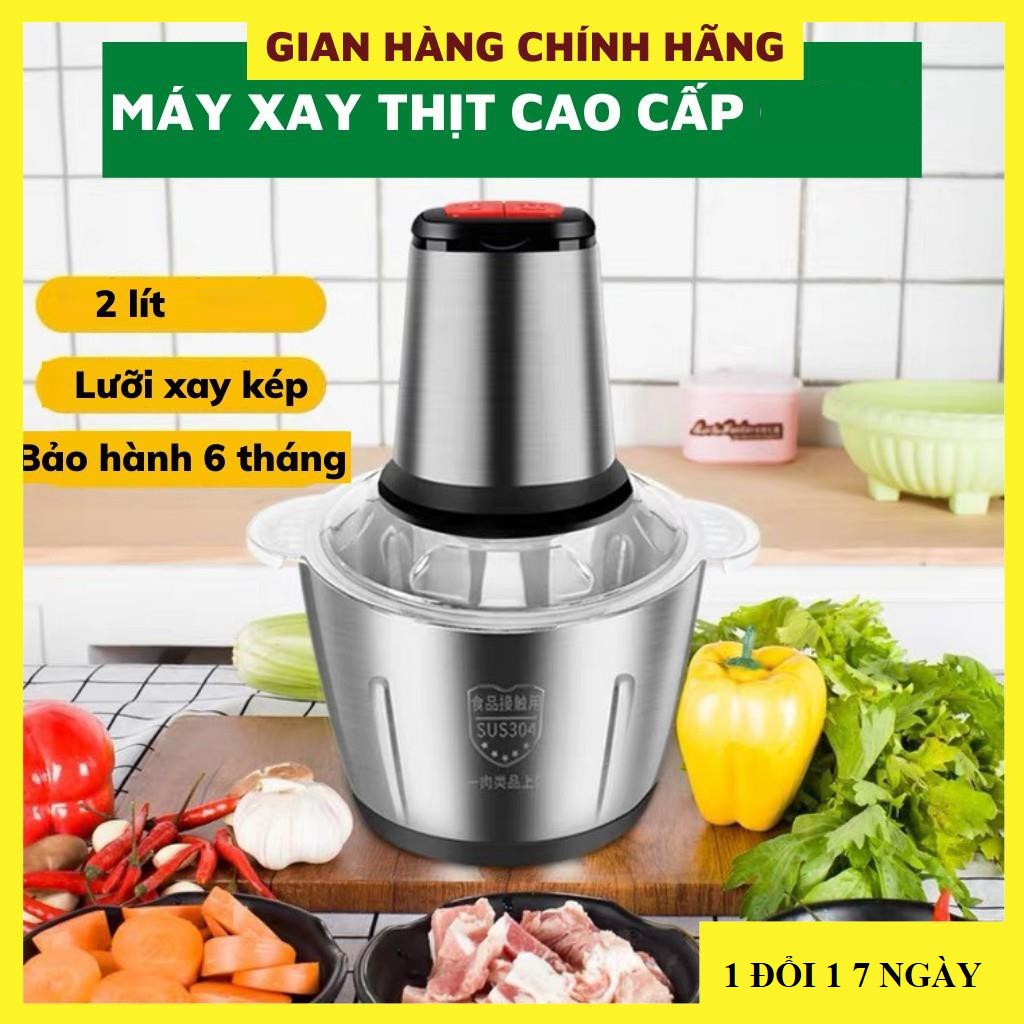 &quot;[HÀNG CHÍNH HÃNG] Máy Xay Thịt, Máy Xay Thực Phẩm Đa Năng Dung Tích 2L, 4 Lưỡi Dao , Công Suất 250W