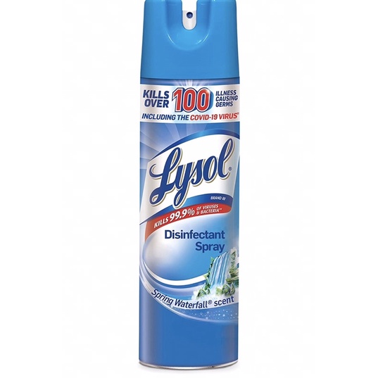 Xịt Khử Trùng Lysol Disinfectant Spray, Spring Waterfall, Mỹ