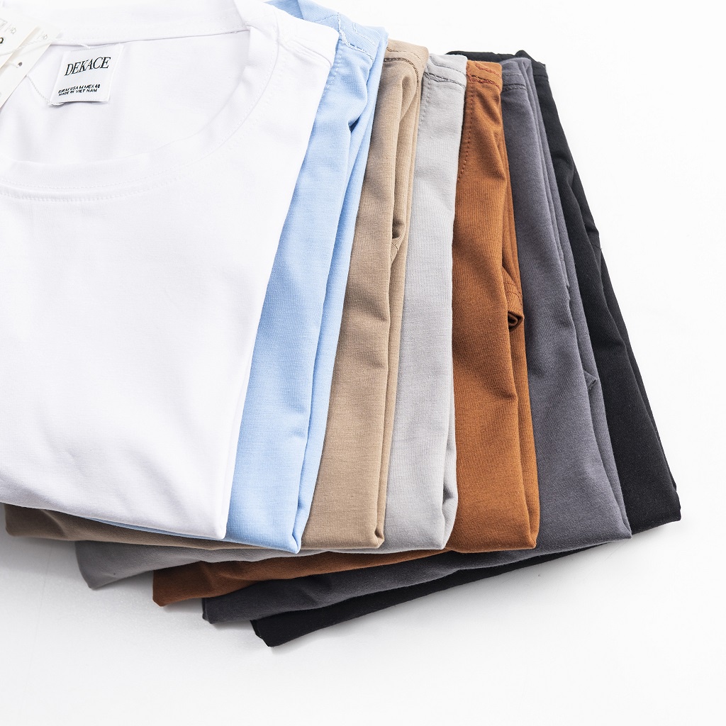 Áo Phông Nam - Áo Thun Nam Cổ Tròn Vải Cotton Dày Dặn Co Giãn Tay Ngắn Xịn Xò