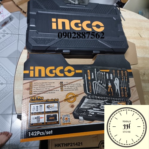 Bộ dụng cụ đồ nghề full 142 chi tiết INGCO HKTHP21421 chính hãng