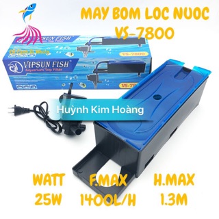 Bộ máy bơm oxi cá + hộp lọc nước VIPSUN VS - 7800 cho hồ cá cảnh