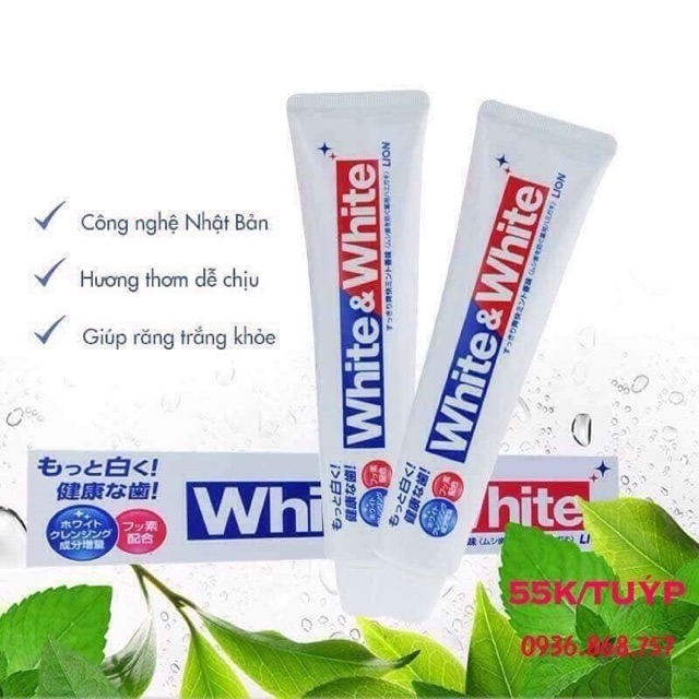 Kem đánh răng white@white nhật bản
